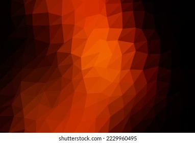 Cobertura poligonal abstracta de vector naranja, amarillo oscuro y naranja. Ilustración geométrica en estilo Origami con gradiente. Diseño poligonal para su sitio web.