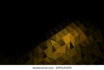 Amarillo oscuro, Vector naranja textura poligonal abstracta. Ilustración de colores brillantes en un nuevo estilo. Plantilla para un fondo de teléfono celular.