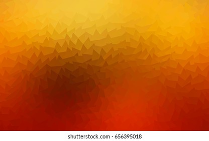 Dark Yellow, Orange vector abstract colorful background, which consist of triangles. Pattern with colored triangles on white background.