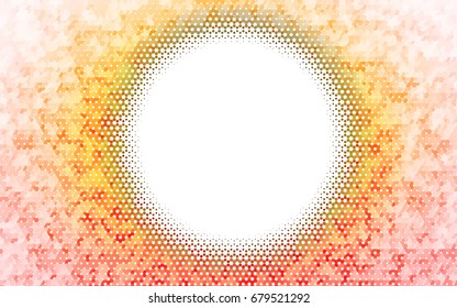 Dark Yellow, Orange vector abstract textured polygonal background. Brand-new blurry hexagonal design. Pattern can be used for background.