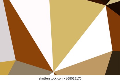 Dark Yellow, Orange vector abstract colorful background, which consist of triangles. Pattern with colored triangles on white background.