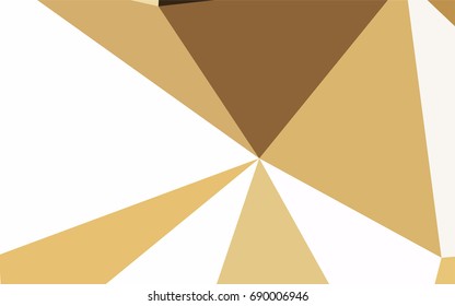 Dark Yellow, Orange vector abstract colorful background, which consist of triangles. Pattern with colored triangles on white background.