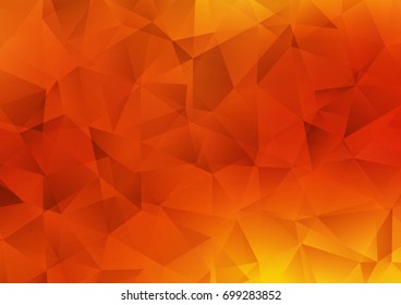 Dark Yellow, Orange vector abstract polygonal background. Glitter abstract illustration with an elegant design. A completely new template for your business design.