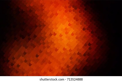Dark Yellow, Orange vector abstract cambered pattern. Creative illustration in halftone arched style with gradient. The pattern of curved lines for your business design.