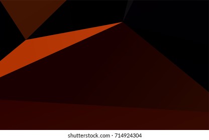 Dark Yellow, Orange vector abstract mosaic template. A sample with polygonal shapes. The template can be used as a background for cell phones.