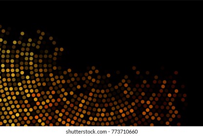 Dark Yellow, Orange vector abstract pattern with circles. Geometry template for your business design. Background with colored spheres.