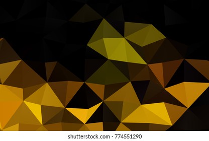 Dark Yellow, Orange vector abstract mosaic pattern. Colorful abstract illustration with gradient. A completely new template for your business design.
