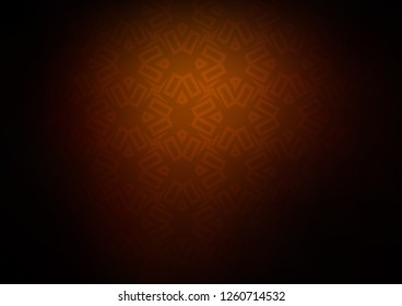 Dark Yellow, Orange vector backdrop with lines, rhombus. Decorative design in abstract style with lines, cubes. Pattern for busines ad, booklets, leaflets