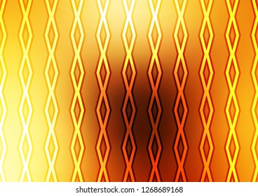 Dark Yellow, Orange vector backdrop with lines, cubes. Colorful decorative design in simple style with lines, rhombuses. Pattern for websites, landing pages.