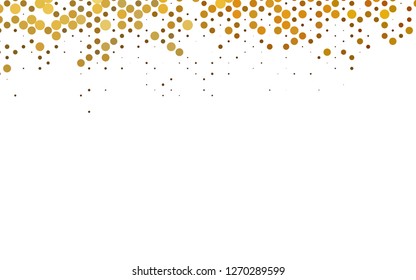 Dark Yellow, Orange vector backdrop with dots, spots. Colorful illustration with blurred circles in nature style. Template for your brand book.