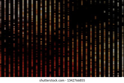Dark Yellow, Orange vector backdrop with long lines. Shining colored illustration with narrow lines. Pattern for websites, landing pages.