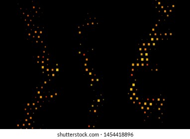 Dark Yellow, Orange vector backdrop with rectangles, squares. Abstract gradient illustration with rectangles. Pattern for busines ad, booklets, leaflets