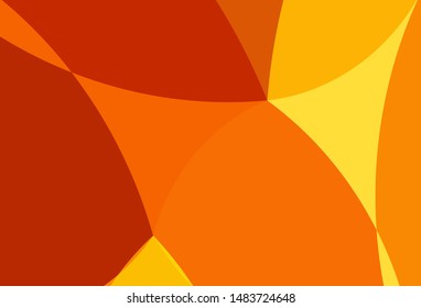 Dark Yellow, Orange vector backdrop with bent lines. Glitter abstract illustration with wry lines. A new texture for your  ad, booklets, leaflets.