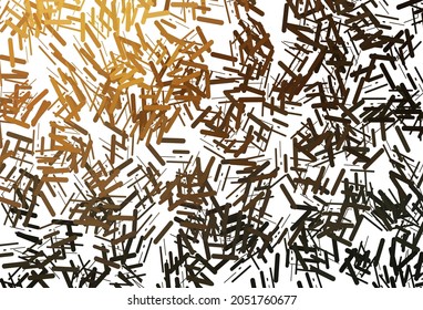 amarillo oscuro, fondo vectorial anaranjado con líneas largas. Ilustración abstracta geométrica moderna con staves. Patrón para sitios web, páginas de inicio.