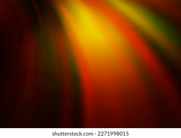 Dark Yellow, Orange vector backdrop with bent lines. An elegant bright illustration with gradient. Pattern for your business design.