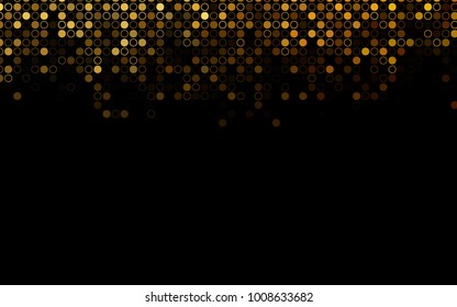 Dark Yellow, Orange vector  background with bubbles. Glitter abstract illustration with blurred drops of rain. New design for ad, poster, banner of your website.