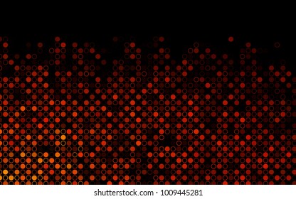 Dark Yellow, Orange vector  background with dots. Illustration with set of shining colorful abstract circles. Completely new template for your brand book.