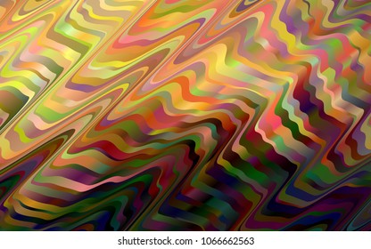 Dark Yellow, Orange vector background with abstract lines. Shining illustration, which consist of blurred lines, circles. A completely new marble design for your business.
