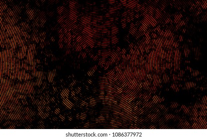 Dark Yellow, Orange vector background with bubble shapes. Colorful illustration in abstract marble style with gradient. A completely new template for your business design.