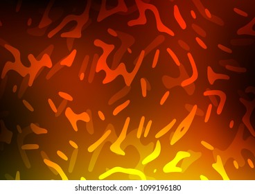Dark Yellow, Orange vector background with abstract lines. A vague circumflex abstract illustration with gradient. Marble design for your web site.