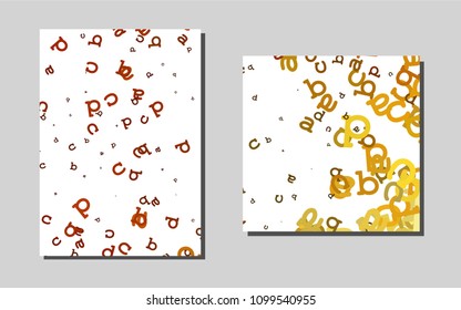 Dark Yellow, Orange vector background for presentations. Web interface on abstract background with colorful gradient. Completely new template for your brand book.