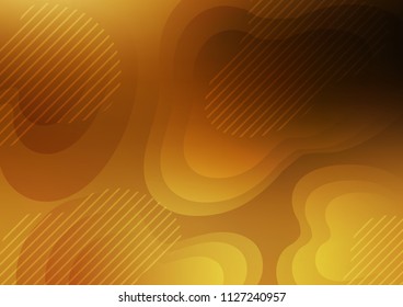 Dark Yellow, Orange vector background with straight lines. Shining colored illustration with narrow lines. Smart design for your business advert.