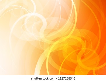 Dark Yellow, Orange vector background with lava shapes. A sample with blurred bubble shapes. A completely new marble design for your business.