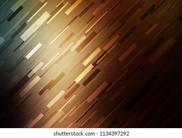 Dark Yellow, Orange vector background with straight lines. Decorative shining illustration with lines on abstract template. Smart design for your business advert.