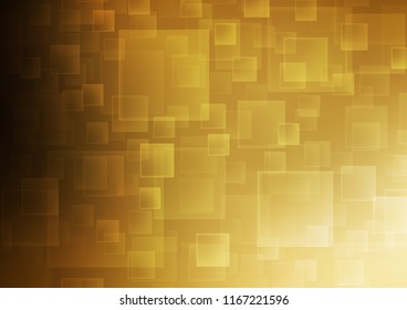 Dark Yellow, Orange vector background with rectangles. Glitter abstract illustration with rectangular shapes. Smart design for your business advert.