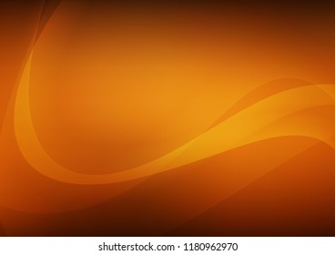 Dark Yellow, Orange vector background with bubble shapes. A vague circumflex abstract illustration with gradient. Marble style for your business design.