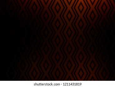 Dark Yellow, Orange vector background with lines, rhombuses. Modern geometric abstract illustration with lines, squares. Pattern for business booklets, leaflets.