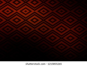 Dark Yellow, Orange vector background with lines, rhombuses. Glitter abstract illustration with colorful lines, rhombuses. Pattern for business booklets, leaflets.