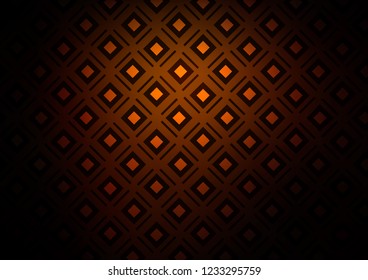 Dark Yellow, Orange vector background with lines, rhombuses. Modern geometric abstract illustration with lines, squares. Pattern for business booklets, leaflets.