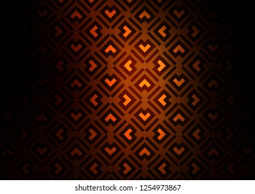 Dark Yellow, Orange vector background with straight lines. Lines on blurred abstract background with gradient. Backdrop for TV commercials.