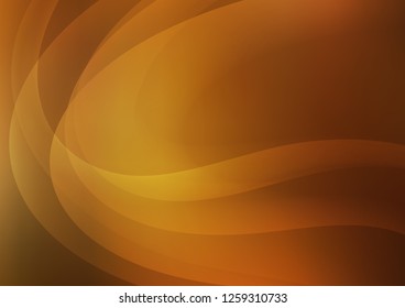 Dark Yellow, Orange vector background with lava shapes. Glitter abstract illustration with wry lines. A completely new marble design for your business.