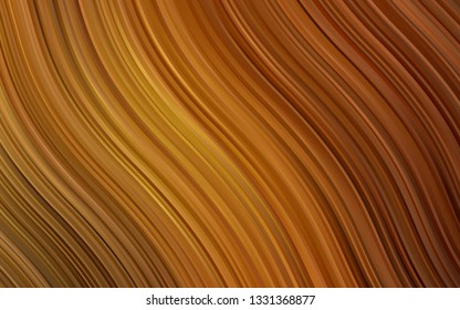 Dark Yellow, Orange vector background with abstract lines. Creative geometric illustration in marble style with gradient. A new texture for your  ad, booklets, leaflets.