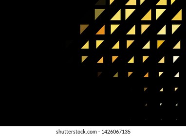Dark Yellow, Orange vector background with bubbles. Blurred bubbles on abstract background with colorful gradient. Pattern of water, rain drops.