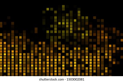 Dark Yellow, Orange vector background with rectangles. Beautiful illustration with rectangles and squares. Pattern for commercials.