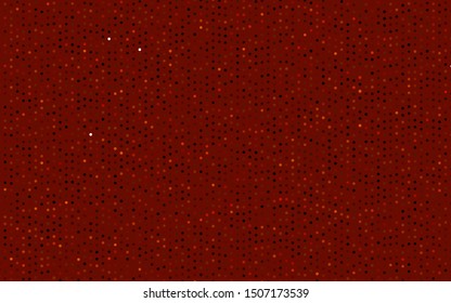 Dark Yellow, Orange vector background with bubbles. Glitter abstract illustration with blurred drops of rain. Design for business adverts.