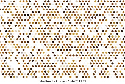 Dark Yellow, Orange vector background with hexagons. White background with colorful hexagons. Pattern for ads, leaflets.