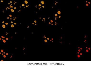 Dark Yellow, Orange vector background with curved circles. An elegant bright illustration with gradient. The best blurred design for your business.