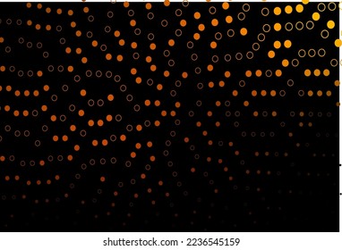 Dark Yellow, Orange vector background with bubbles. Blurred bubbles on abstract background with colorful gradient. Pattern for ads, leaflets.