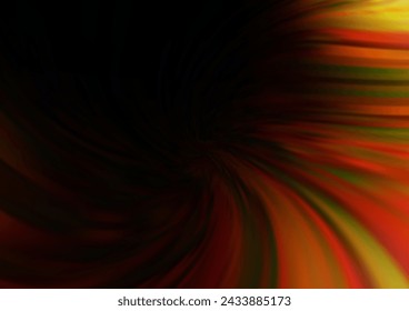 Dark Yellow, Orange vector background with curved circles. Colorful abstract illustration with gradient lines. Pattern for your business design.