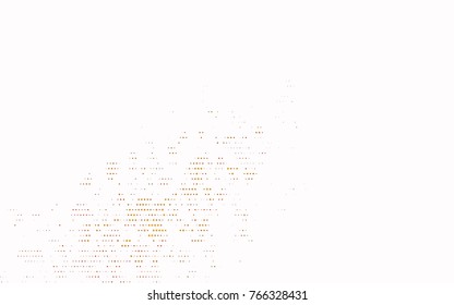 Dark Yellow, Orange vector banner with circles, spheres. Abstract spots. Background of Art bubbles in halftone style with colored gradient.