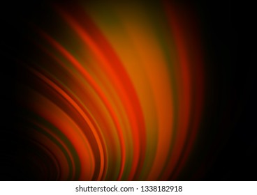 Dark Yellow, Orange vector blurred shine abstract background. Glitter abstract illustration with an elegant design. The best blurred design for your business.