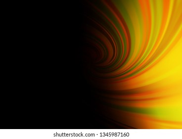Dark Yellow, Orange vector blurred shine abstract pattern. Glitter abstract illustration with an elegant design. A completely new design for your business.