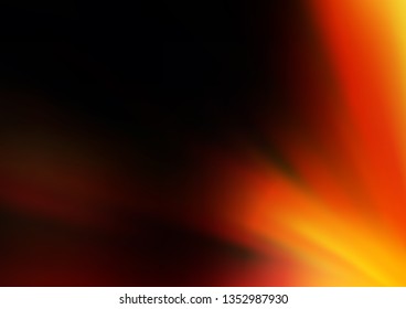 Dark Yellow, Orange vector blurred shine abstract template. A completely new color illustration in a bokeh style. Brand new design for your business.