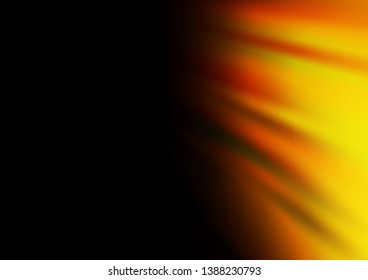 Dark Yellow, Orange vector blurred shine abstract background. Glitter abstract illustration with an elegant design. The blurred design can be used for your web site.