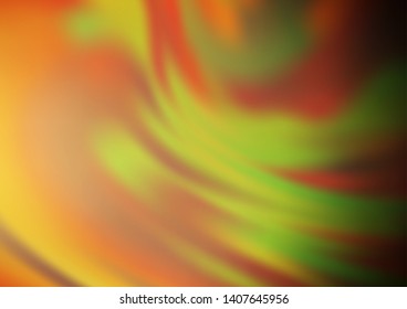 Dark Yellow, Orange vector blurred and colored background. Colorful illustration in abstract style with gradient. The elegant pattern for brand book.