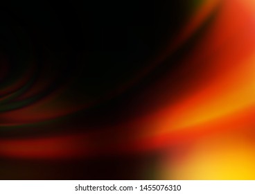 Dark Yellow, Orange vector blurred bright template. Modern geometrical abstract illustration with gradient. A completely new design for your business.
